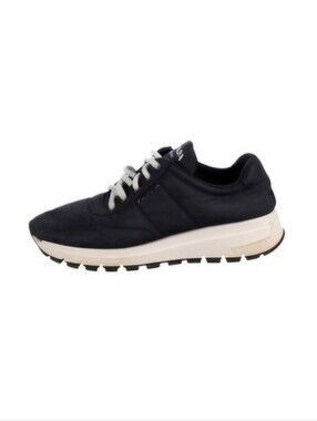 Prada Black and Cream Women's Platform Runner Sneaker